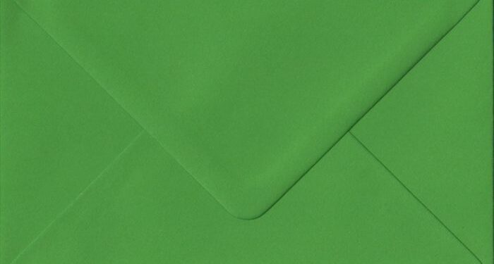 Small Card Fern Green Coloured Envelopes | Gummed Green Envelope